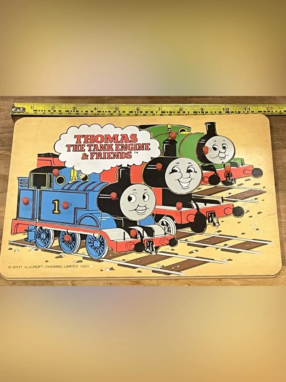 Vintage Rare 1993 Thomas The Tank Engine & Friends Wooden Puzzle